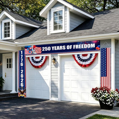 250Th Anniversary Banners 3 Pcs Patriotic Decorations 250 Years of Freedom Hangi