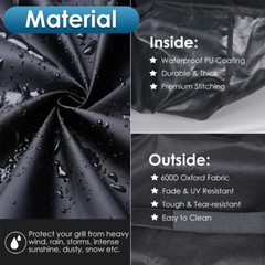 48″ Heavy Duty BBQ Grill Cover for Weber Spirit 200 II 200 E210 II E210 2 Burner