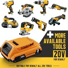 2PACK Dewalt DCB203 20V Max Battery 3.0Ah Lithium Ion Li-Ion 20 Volt /Charger