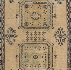 4.6×12 Ft Vintage Anatolian Oushak Runner Rug. Hand Knotted Wool Rug