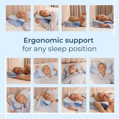 Derila Ergo Cervical Neck Pillow – Memory Foam Pillows for Back & Side Sleepers