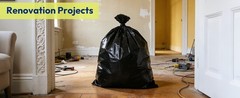Heavy Duty Trash Bags 33 Gallon 30 Count, 1.0 Mil, Strong Black Garbage Bags,