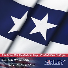 Anley 12 Pcs USA Pleated Fan Flag 1.5×3 Ft American US Bunting Flags Fan Banner