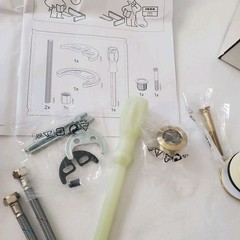 IKEA RUNSKAR Sink Faucet Brass Color 2 Handle 704.957.38 Open / Unused Complete