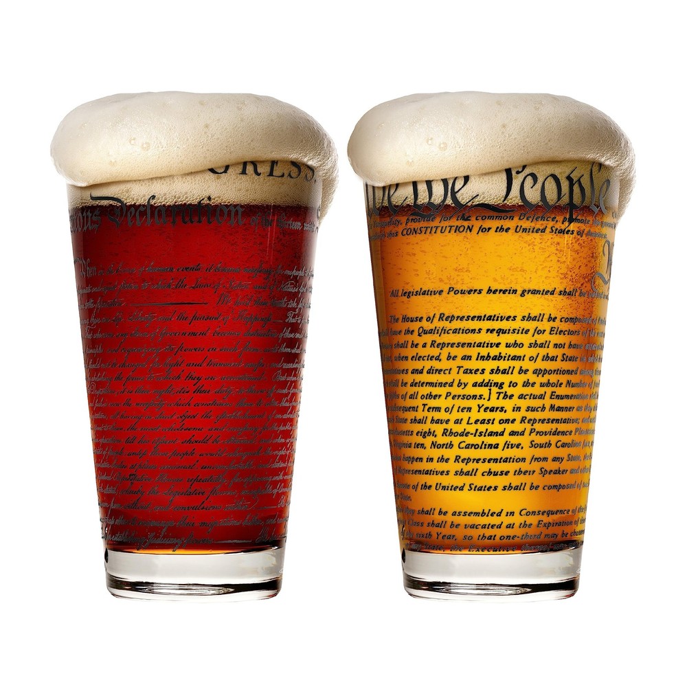 – United States Constitution & Declaration of Independence Glasses (Set of 2)…