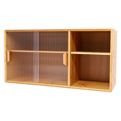 Kitchen Pantry Cabinet, Wall Mount or Countertop Sideboard with Glass Doors,