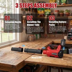 Cordless Leaf Blower 650CFM/150MPH & 6 Speed Levels Electric w/2 Batteries 4.0Ah
