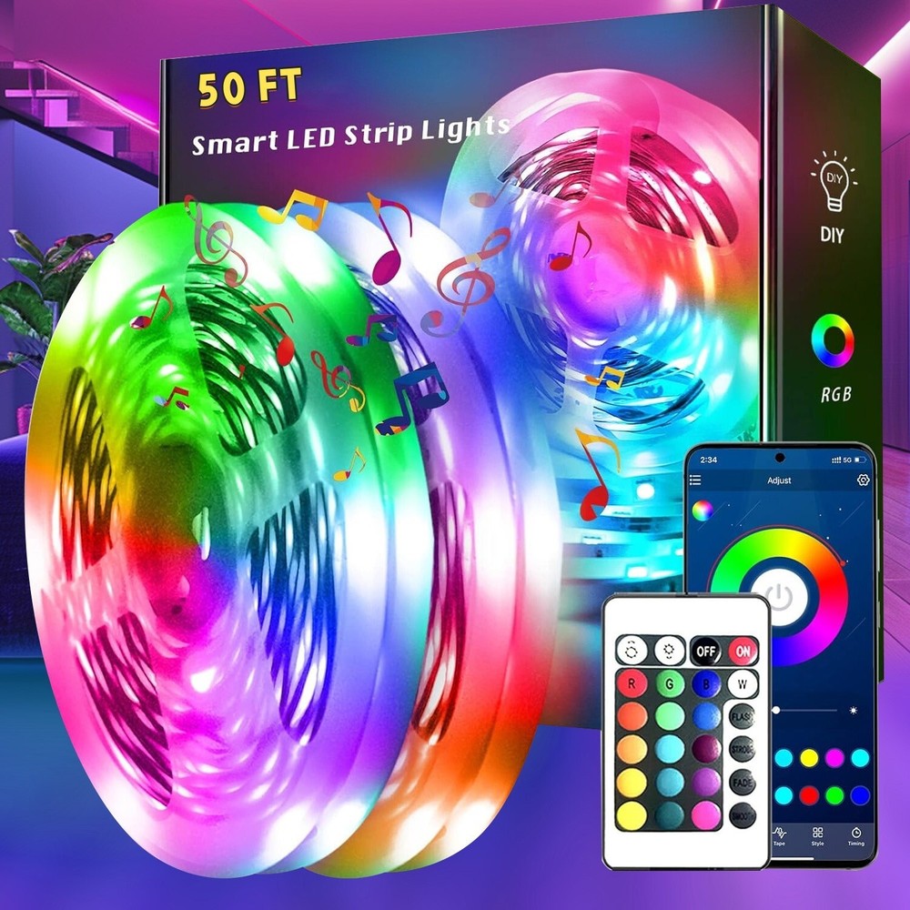 TJOY LED Strip Lights, Smart Light with App Remote Control, RGB LED Lights for