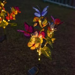 Butterfly Solar Stake Lights Outdoor Garden landscape Lamp Decor Waterproof