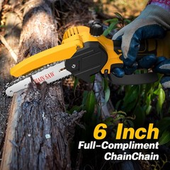 2 in1 Cordless Pole Saw Brushless Mini Chainsaw for Tree Trimming w/ 2 Batteries