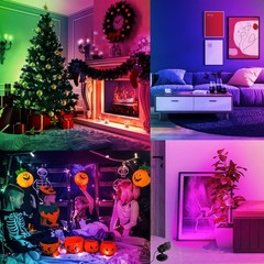 LED Spot Lights Indoor 6W RGBW LED Spotlight with Remote Control Changing Color