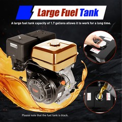 4-Stroke 420cc 15HP OHV Horizontal Shaft Gas Engine Recoil Start Go Kart Motor