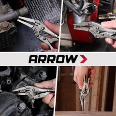 6.5 in Needle Nose Locking Pliers CR-MO Jaw Adjustable Clamping Trigger Release