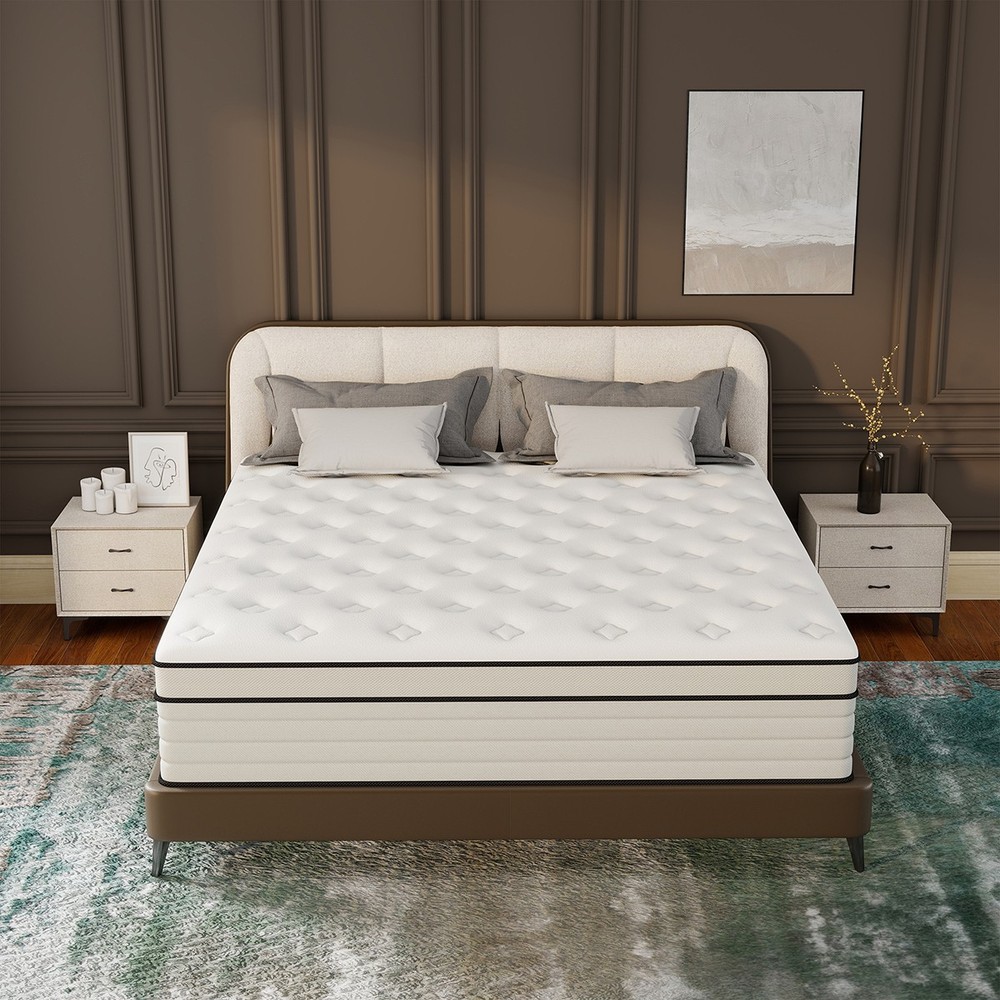 12″ 14″ Mattress Gel Memory Foam Hybrid Spring Twin Full Queen King Bed in a Box