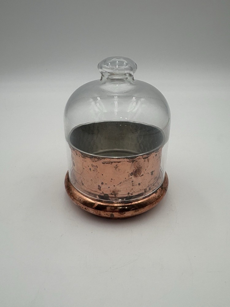 Williams Sonoma Hammered Copper Butter Keeper Round