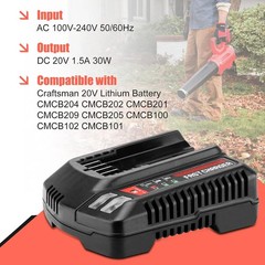 2PACK 20Volt For Craftsman V20 4.0Ah Li-ion Battery CMCB204 CMCB202 /Charger