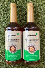 2x Pack GIRL SCOUTS Sugar Free Adventurefuls SYRUP Carmel brownie Coffee Dessert