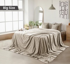Utopia Bedding Ivory 100% Cotton Blanket [Queen Size – 90×90 Inch] 350GSM…
