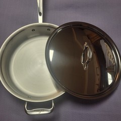 All-Clad D3 3-Ply Stainless Steel Sauté Pan with Lid & Handle 3 Quart NWT