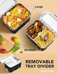 Cordless Electric Lunch Box for Adults, Heated Lunch Box Battery Powered