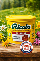 Ricola Swiss Alpine Herbs Candy Original Flavor 100g Tin | Soothing & Refreshing