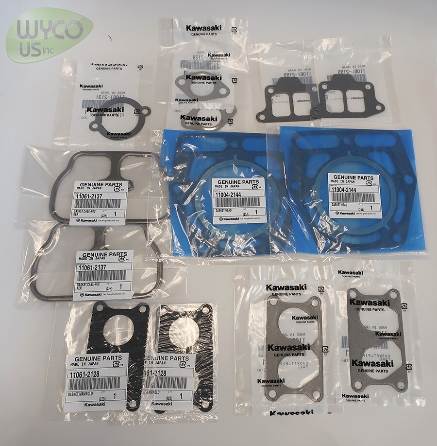 OEM GASKET KIT (AS SHOWN) FOR KAWASAKI FD731V, 675cc, 26 HP ENGINES, 9D30A
