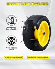 Multiple Sizes 2 Pack Lawn Mower Tire and Wheel Flat Free or Pneumatic Tire