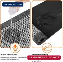 StepRite Kitchen Rugs, Kitchen Mats for Floor, 32″x20″ Non-Slip Machine-Washable