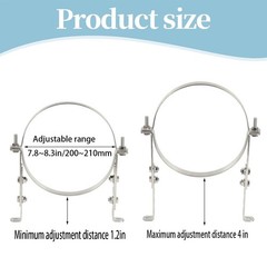 Heavy Duty Adjustable Wall Bracket for 6″ Double Wall Chimney Pipe Support