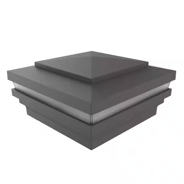 Barrette Outdoor Living 4.25 in. x 4.25 in MZ Aluminum Wired LED Post Cap Bronze