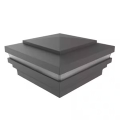 Barrette Outdoor Living 4.25 in. x 4.25 in MZ Aluminum Wired LED Post Cap Bronze