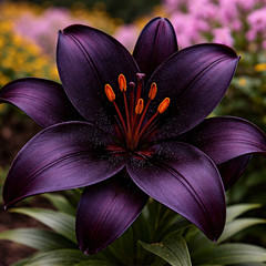 Blackstone Lily Bulbs for Planting – Deep Burgundy Black Asiatic (10)