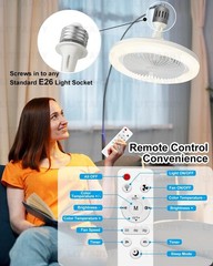 Wireless 10-Inch Ceiling Fan Light with Remote – 3 Color Settings for Any Room