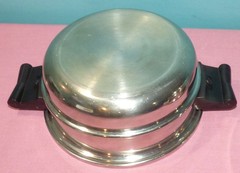 Vintage Saladmaster Double Boiler Insert, Strainer With Steamer Basket No lid