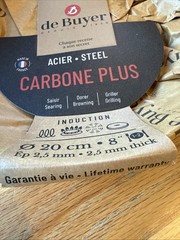 „Carbone Plus“ DE Buyer Round Steel Grill Pan-France- NEW 8”