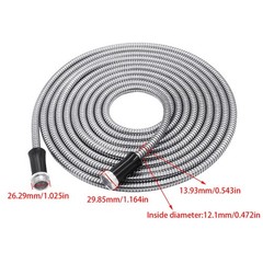 25 -100FT Stainless Steel Metal Flexible Lightweight Garden Water Hose Pipe