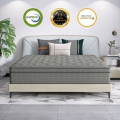 12″ 14″ Twin Full Queen King Size Mattress in a Box Memory Foam Spring Gray Bed