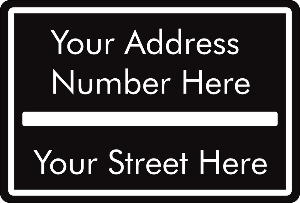 Custom Address Aluminum Metal Sign Customized W/ Number and Street 8″ x 12″ Size