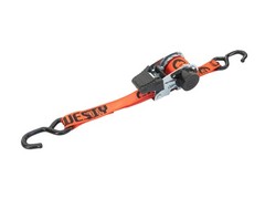 GoWesty Self Retracting Retract Ratchet Strap 6ft Long Open Hook Cable Tie Down