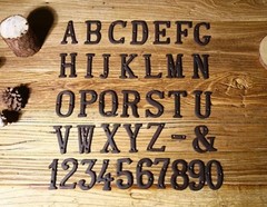 Cast Wrought Iron Black Antique House Door Alphabet Letters and Numbers HOTSALE