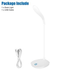 LED Desk Light Dimmable Bedside Reading Night Lamp USB Rechargeable Touch Sensor