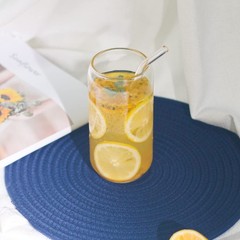 1 Pack Glass Cup, 16oz Drinking Glass with Bamboo Lid and Straw, Beer Tumbler…