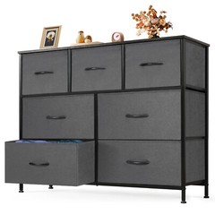 Dressers for Bedroom Storage 7-Fabric Drawers Dresser Tower Organizer TV Stand