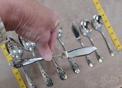 Asian Bird Reed & Barton 8 Serving Utensils 18/10 Stainless Flatware Vietnam
