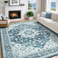 Boho Area Rugs Machine Washable Rug for Living Room Bedroom, Large 5X7 Vintage N