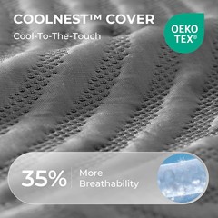 Sweetnight CoolNest 12 Inch King Mattress,5-Zone Ergo, CertiPUR-US Certified