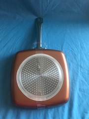 New Non-Stick 9.5” Square Copper Frying Pan ~ Ceramic Infused ~ Oven Safe