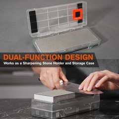 SHARPAL 160H 2PCS Sharpening Stone Holder & Storage Case with Non-Slip Base