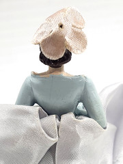 Vintage Chalkware Bride and Groom Wedding Cake Topper Figures