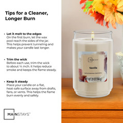 Mainstays vanilla scented single-Wick Large Glass Jar candle 20 oz…